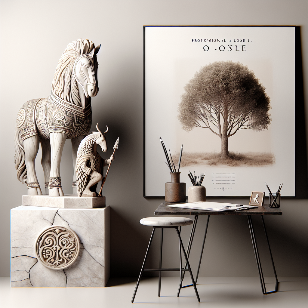 49. Resin Statues That Complement Nordic Wall Art