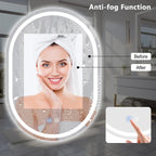 Oval LED Bathroom Mirror 500×700mm – Dimmable, Anti-Fog, Backlit, IP54 Waterproof