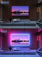 LED TV Backlight Strip 5M – RGB Music Sync Bluetooth Lights for 45–75" TVs