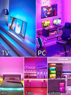 LED TV Backlight Strip 5M – RGB Music Sync Bluetooth Lights for 45–75" TVs