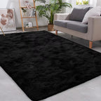 Gray Fluffy Rug – Soft Velvet Anti-Slip Carpet for Home