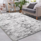 Gray Fluffy Rug – Soft Velvet Anti-Slip Carpet for Home